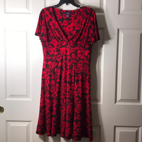 Chaps Dresses & Skirts - Chaps Red & Black Dress